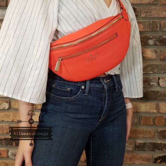 Kate Spade LEILA BELT Bag Coral Buds FANNY Belt - Picture 2 of 12